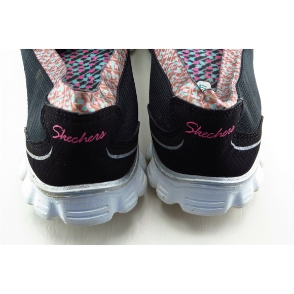 SKECHERS Youth Girls Shoes Size 3.5 M Black Walking Shoes‎ Fabric - Picture 5 of 7